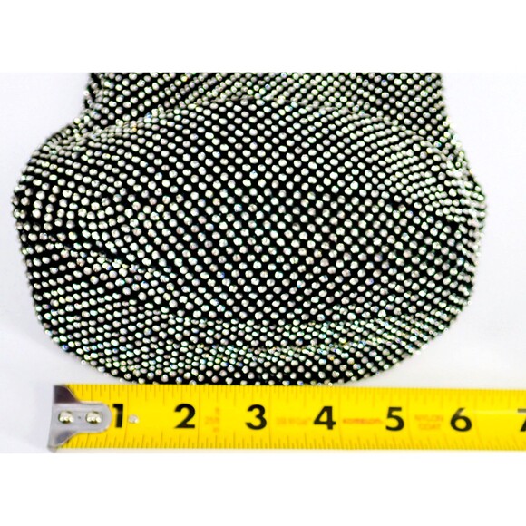 Jeweled Diamanté Rhinestone Metal Clutch Crossbody Clutch Bag Removable Handle - Picture 13 of 14